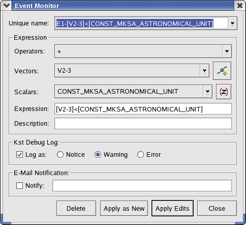 Event Monitor Window